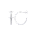 Sterling Silver T-Hoop 20mm Earrings