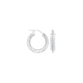 Sterling Silver Greek Key 15mm Hoop Earrings