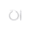 Sterling Silver Greek Key 20mm Hoop Earrings