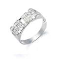 Sterling Silver Mum Cubic Zirconia ID Side Ring
