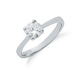 Sterling Silver Claw Set Cubic Zirconia Solitaire Ring
