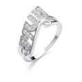 Sterling Silver Mum Cubic Zirconia Ring