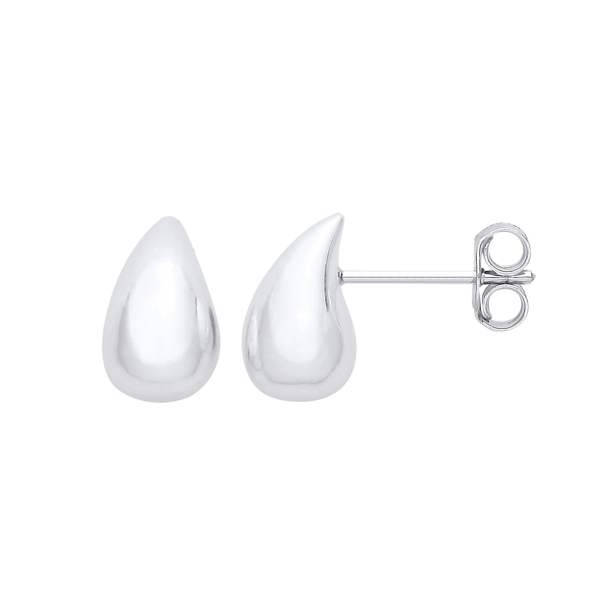 Sterling Silver Teardrop Studs