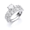 Sterling Silver Bridal Set Cubic Zirconia Ring