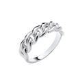 Sterling Silver Curb Chain Link Ring