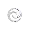Sterling Silver Swirl Cubic Zirconia Pendant