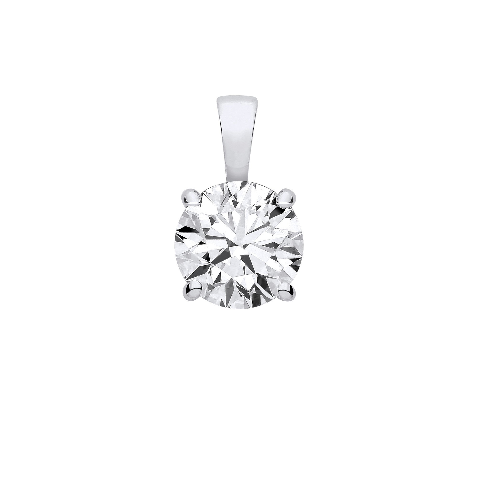 18ct White Gold 2.00ctw Lab Grown Diamond Pendant IGI Certified
