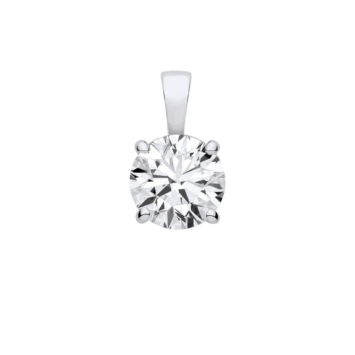 18ct White Gold 2.00ctw Lab Grown Diamond Pendant IGI Certified