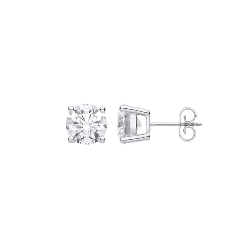 18ct White Gold 3.00ctw Lab Grown Diamond Earrings IGI Certified