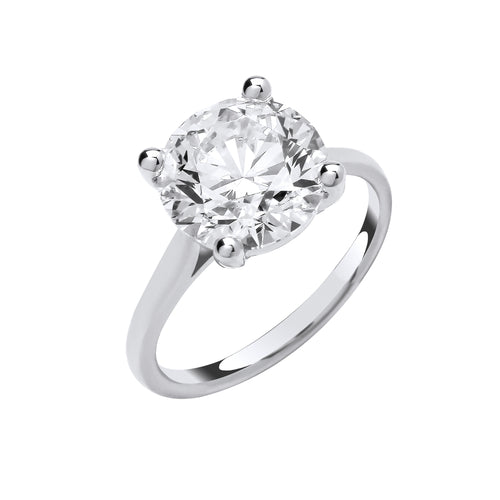 18ct White Gold 4.00ctw Solitaire Lab Grown Diamond Ring IGI Certified