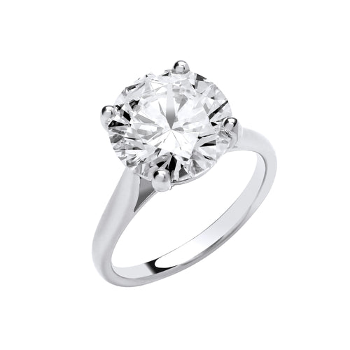 18ct White Gold 5.00ctw Solitaire Lab Grown Diamond Ring IGI Certified