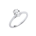 18ct White Gold 1.00ctw Oval Cut Lab Grown Diamond Ring IGI Certified