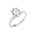 18ct White Gold 2.00ctw Oval Cut Lab Grown Diamond Ring IGI Certified