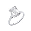 18ct White Gold 4.00ctw Emerald Cut Lab Grown Diamond Ring IGI Certified