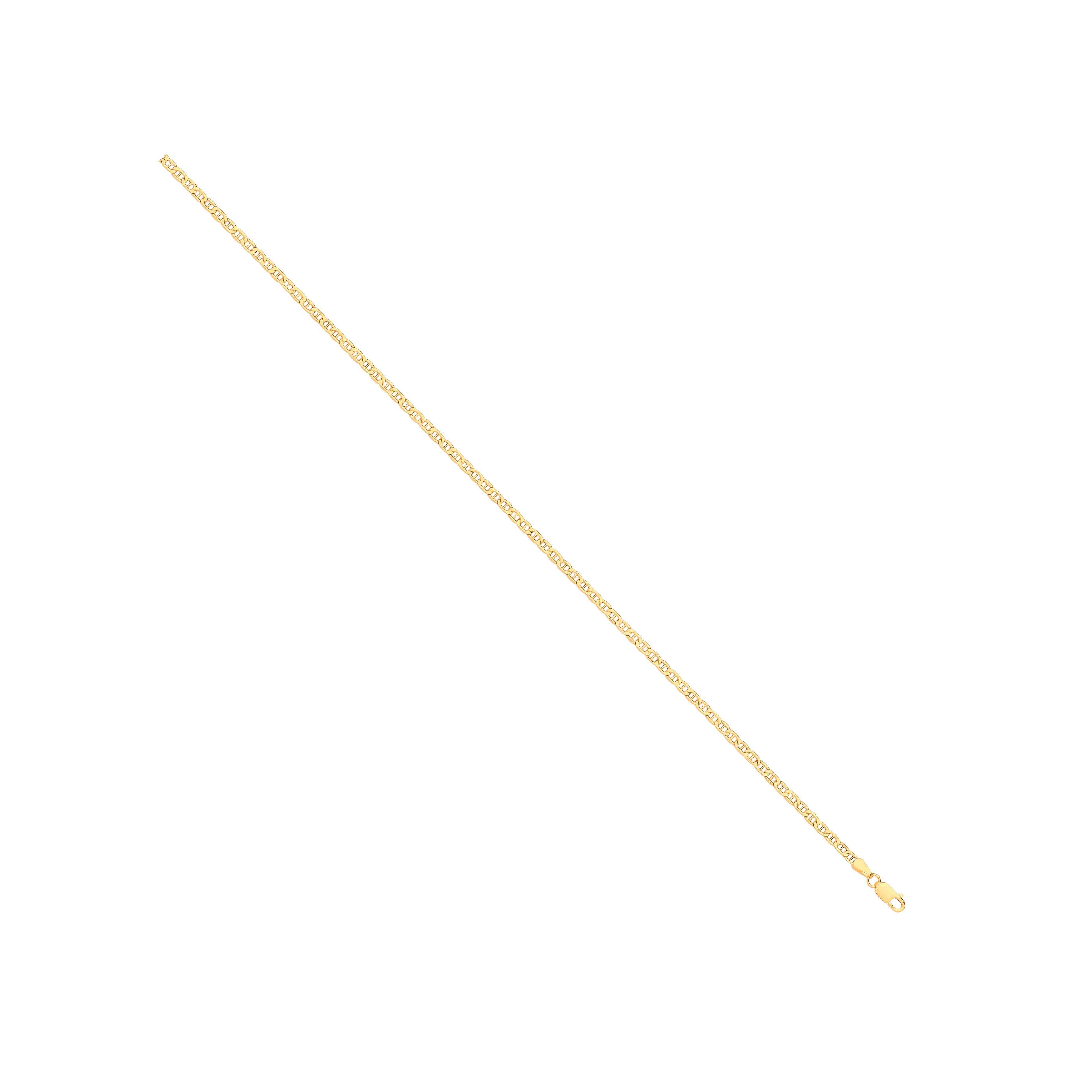 14ct Yellow Gold Hollow Flat Anchor 2.4mm Chain