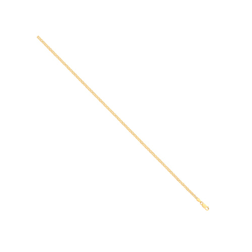 14ct Yellow Gold Hollow Flat Anchor 2.4mm Chain