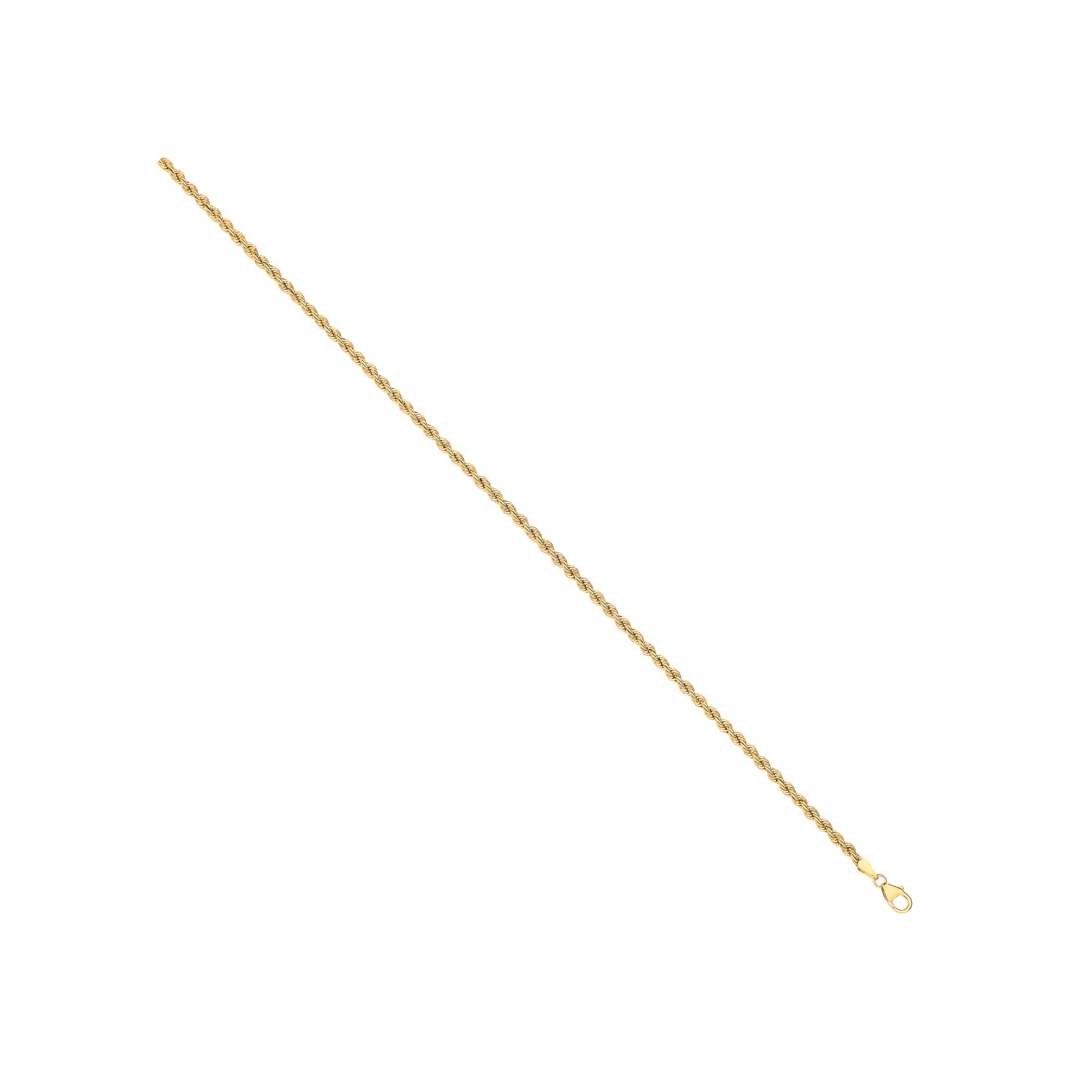 14ct Yellow Gold Hollow Rope 2.7mm Chain