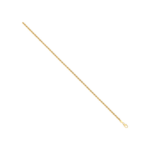 14ct Yellow Gold Hollow Rope 2.7mm Chain