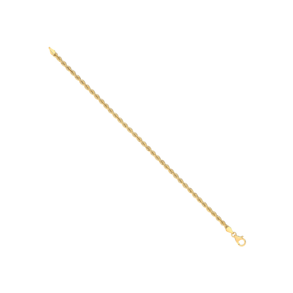 14ct Yellow Gold Hollow Rope 3.3mm Chain