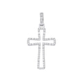 9ct White Gold 0.40ctw Cross Pendant