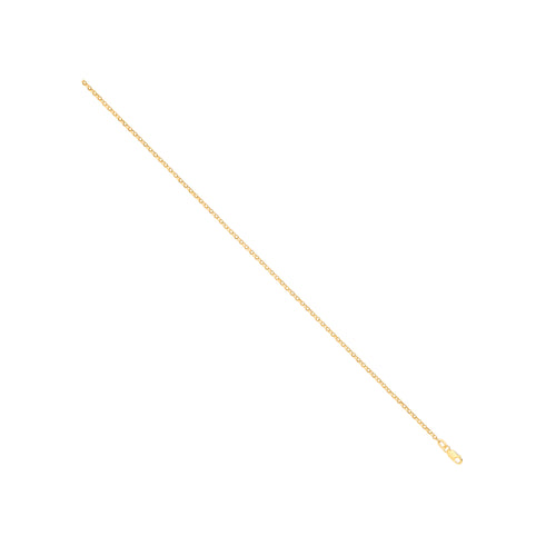 14ct Yellow Gold Hollow Round Diamond Cut Belcher 1.9mm Chain
