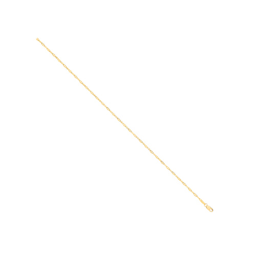 14ct Yellow Gold Hollow Shiny Anchor 2.2mm Chain