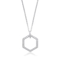 Honeycomb Drop Sterling Silver Necklace