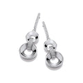 Circles Sterling Silver Drop Earrings