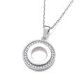 Sterling Silver Circle of Life Cubic Zirconia Pendant with Chain