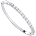 Sterling Silver Baguette Cubic Zirconias Ladies Bangle