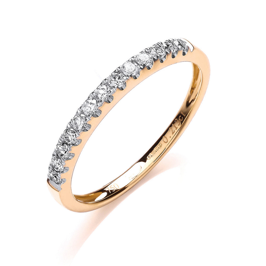 18ct Yellow Gold 0.20ctw Half Eternity Ring