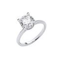 18ct White Gold 2.07ctw Solitaire Lab Grown Hidden Halo Diamond Ring IGI Certified