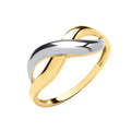 9ct Yellow & White Gold Infinity Ring