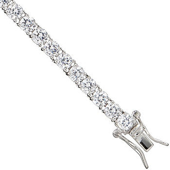 Sterling Silver 4.2mm Cubic Zirconia Tennis Baby 6" Bracelet