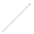 Sterling Silver Heavy 7mm Plain & Cubic Zirconias Oval Belcher Chain