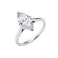 18ct White Gold 2.00ctw Marquise Cut Lab Grown Diamond Ring IGI Certified
