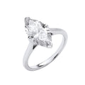 18ct White Gold 3.00ctw Marquise Cut Lab Grown Diamond Ring IGI Cert