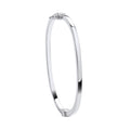 Sterling Silver Plain Square Ladies Bangle