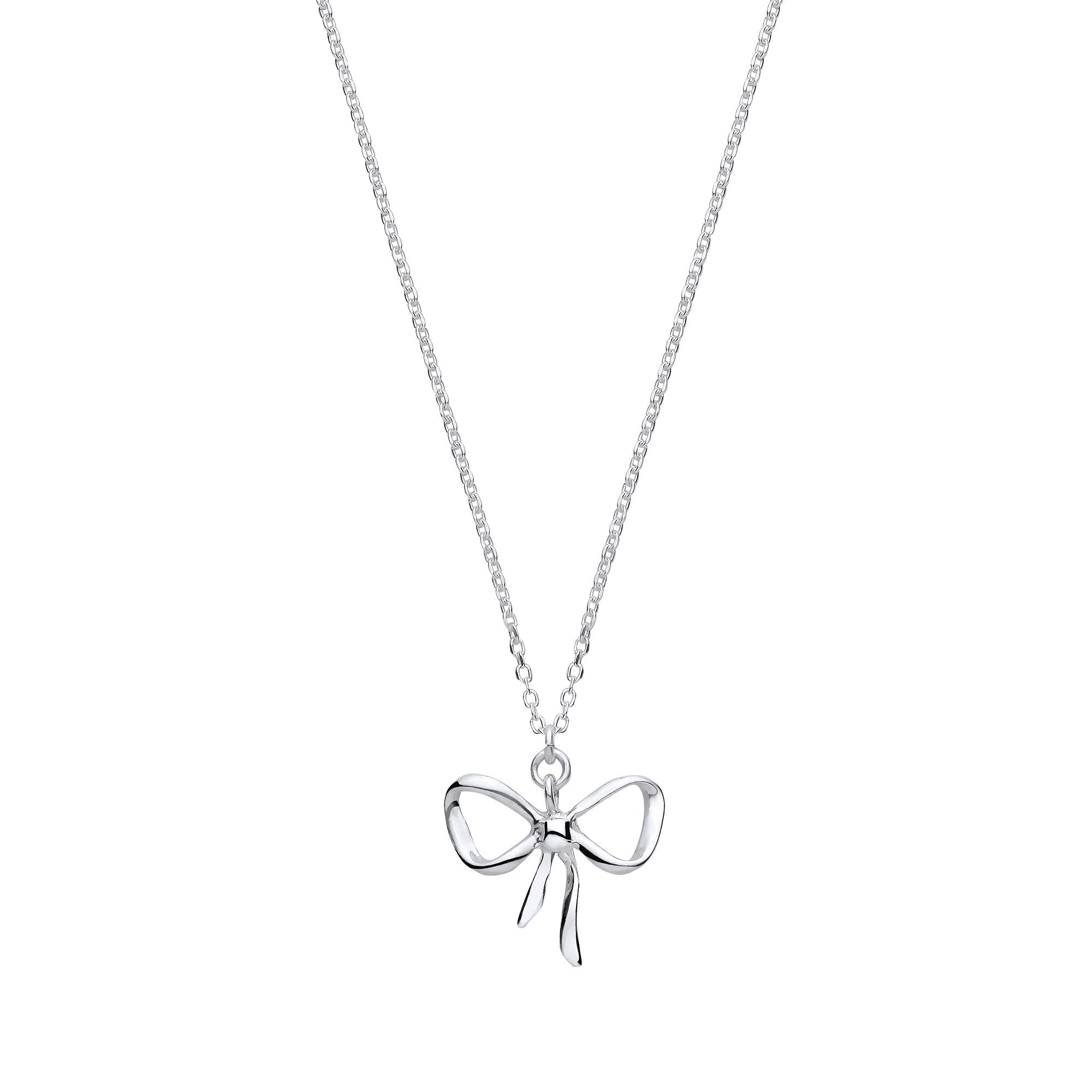 Sterling Silver Bow Pendant Chain/Ladies Bracelet