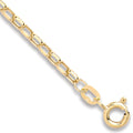 9ct Yellow Gold 2.5mm Hollow Diamond Cut Belcher