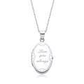 Love You Always Oval Sterling Silver Locket