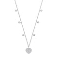 9ct White Gold 0.45ctw Heart Necklace