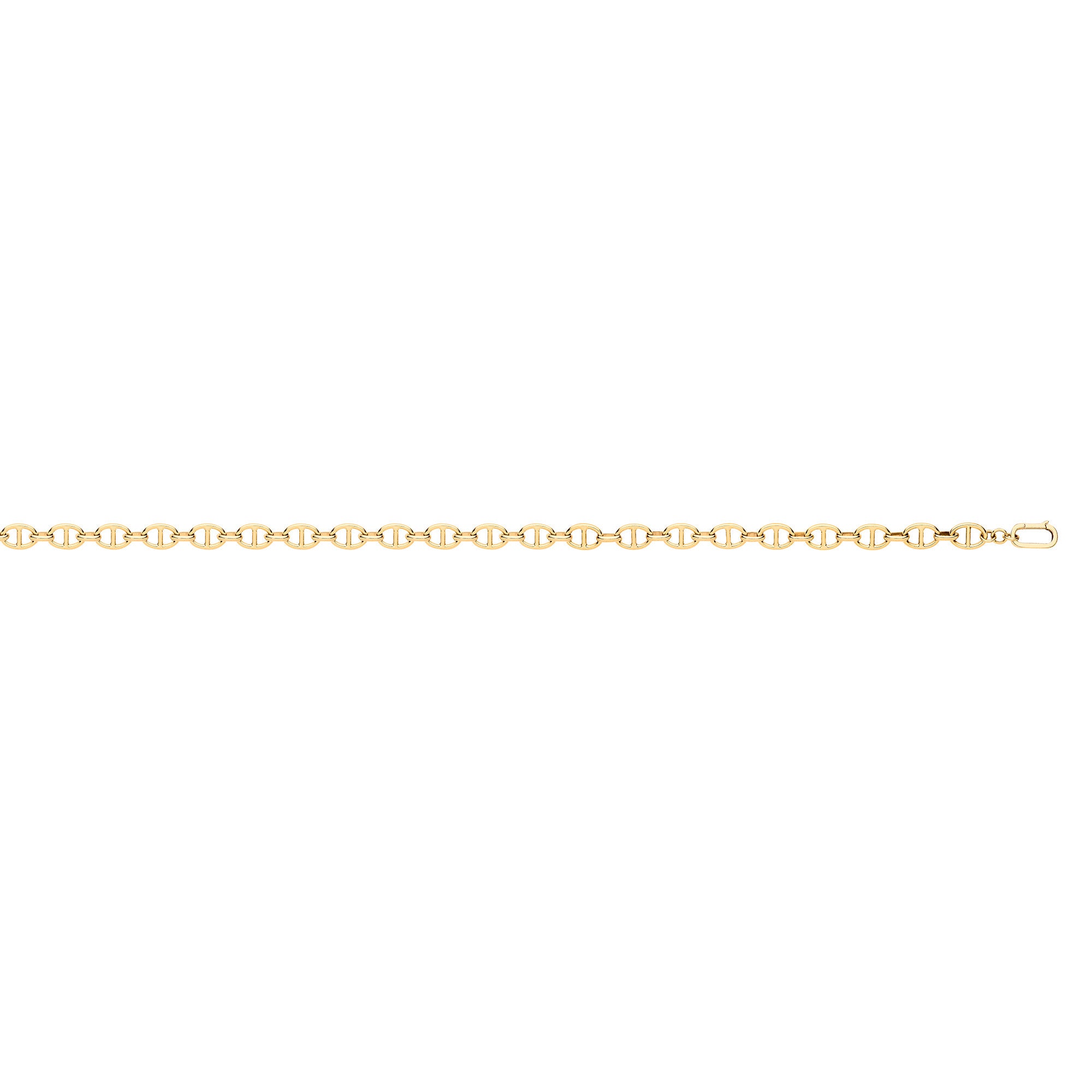 9ct Yellow Gold Hollow 7mm Anchor/Marine Chain