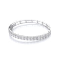 Baguette & Round Cubic Zirconias Ladies J-Jaz Bangle