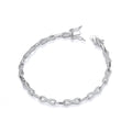 Infinity Style Tennis Sterling Silver Cubic Zirconia Ladies Bracelet