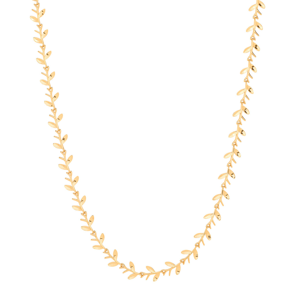 9ct Yellow Gold Leaf with Olives Motif Necklace/Bracelet