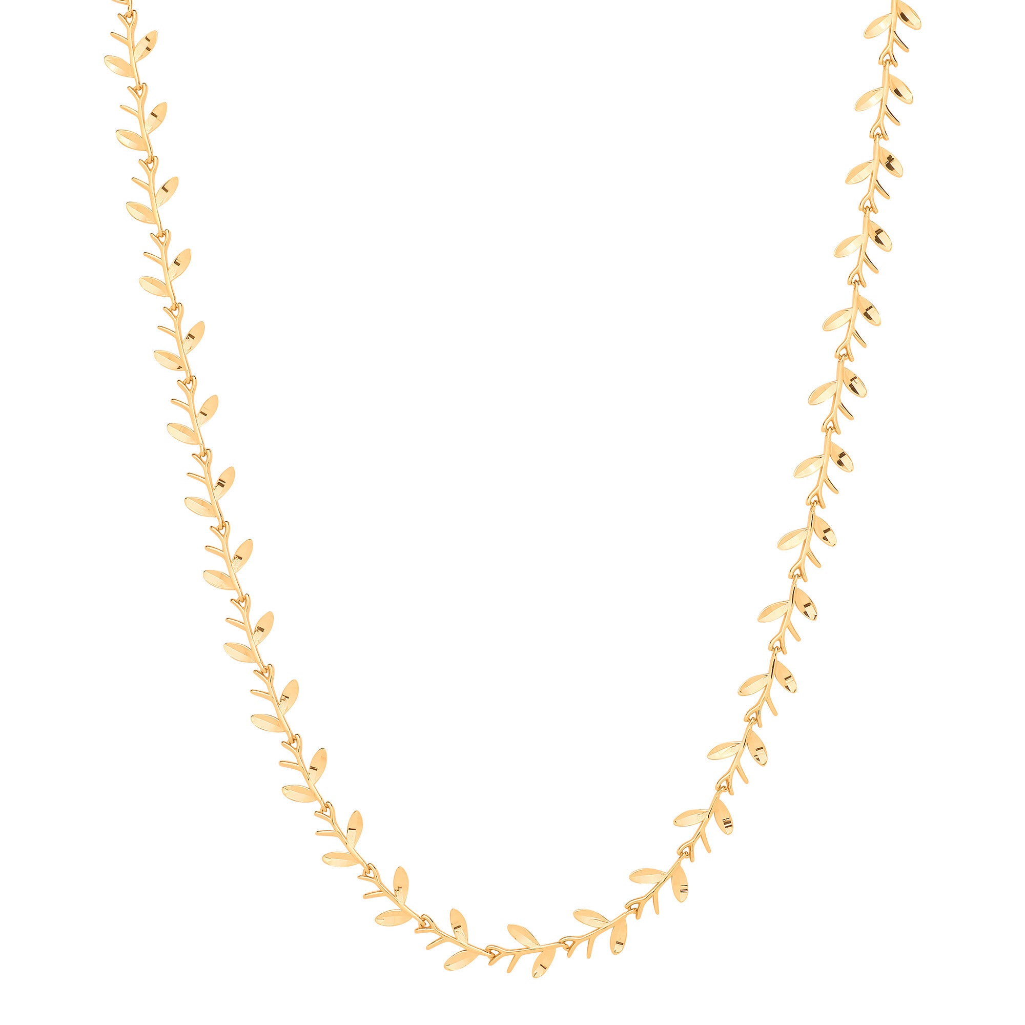 9ct Yellow Gold Leaf with Olives Motif Necklace/Bracelet