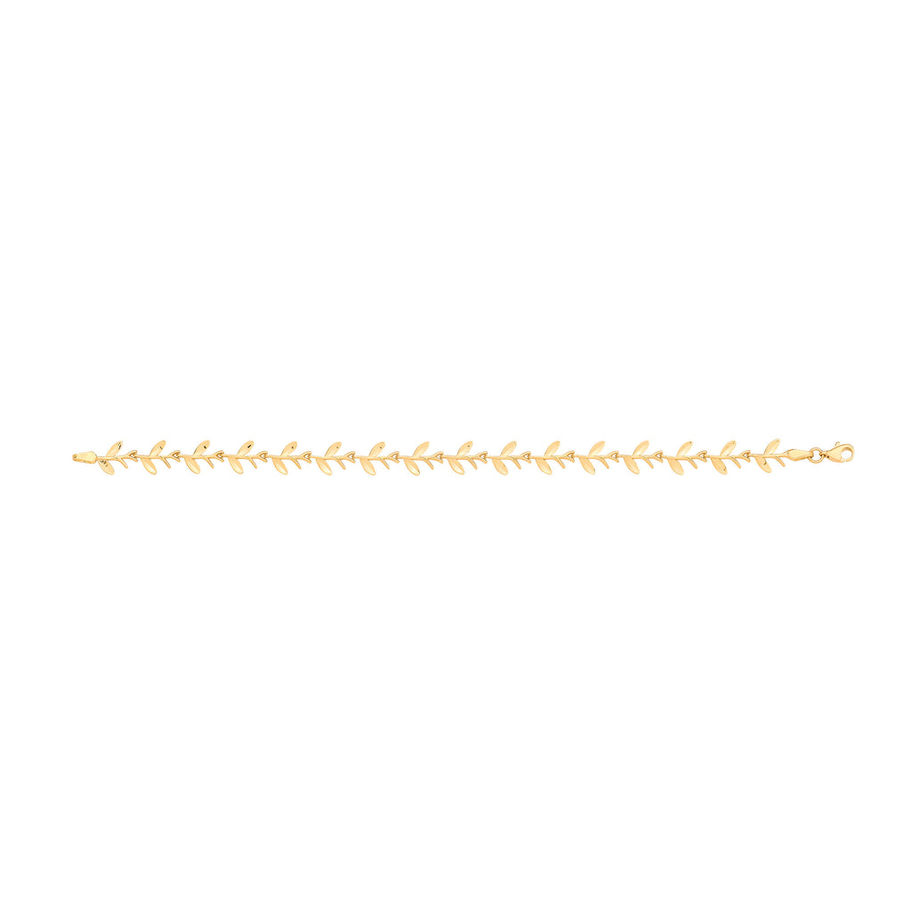 9ct Yellow Gold Leaf with Olives Motif Necklace/Bracelet