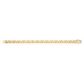 9ct Yellow Gold Cubic Zirconia Curb 9mm Gents Bracelet