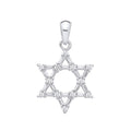 Sterling Silver Cubic Zirconias Star of David Pendant